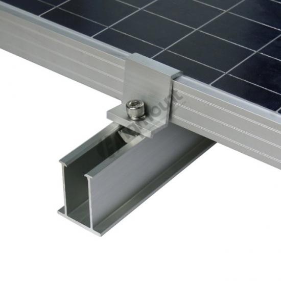 Solar Roof pitched Mounting; short profile; mini rail; short rail; trapezoidal metal roof