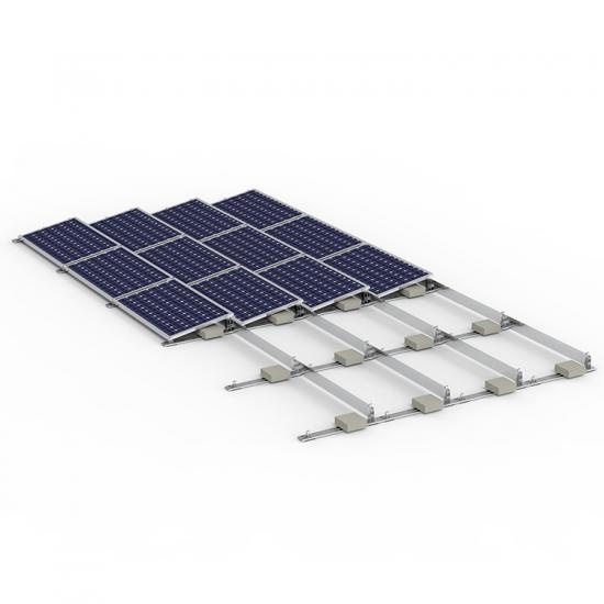 Aluminum Flat Roof Ballasted Solar Mounting Structure