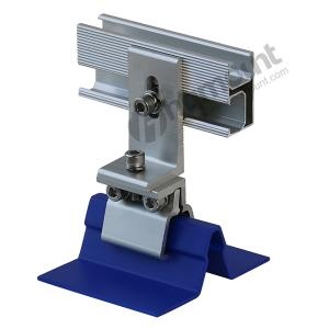 Supports en L en aluminium anodisé pour toiture métallique, fixation solaire, support de montage solaire pour toiture métallique commerciale