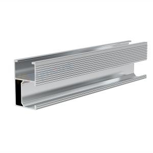 Profilé de rail solaire en aluminium anodisé argent