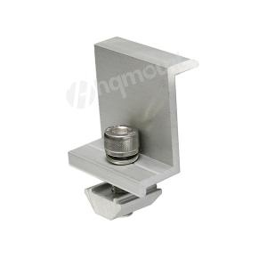 Collier de serrage d'extrémité pour panneau solaire en aluminium anodisé argent 30 mm