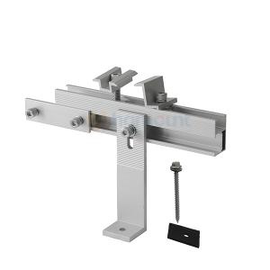 Support solaire en L robuste en aluminium, hauteur 155 mm, pour toiture métallique