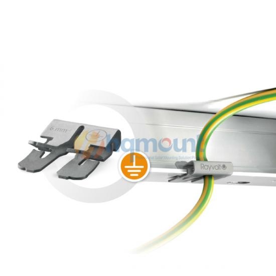 Grounding lug solar panel earthing solution