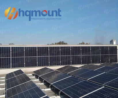 Système de montage lesté solaire pour toit plat 200KW