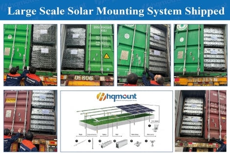 HQ Mount expédie 19 conteneurs de supports de montage d'ancrage à vis de terre pour panneaux solaires