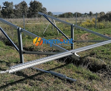 Projet de montage au sol d'une centrale solaire GT2 en acier de 1 MW