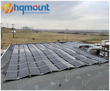 Solution de montage lestée solaire sur le toit de 1 MW
