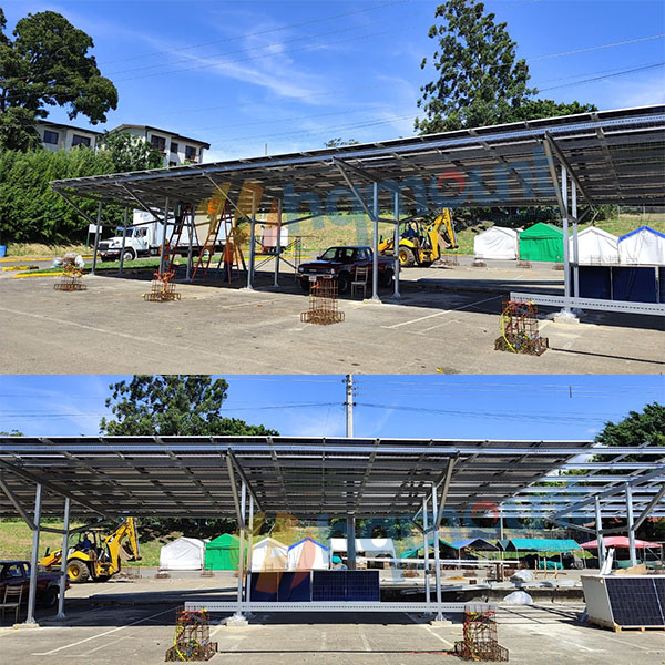 Abri solaire en acier de 900 kW achevé au Costa Rica