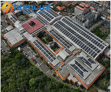 Projet de toit solaire en métal - 1,5 MW le plus grand de l'île de Bali