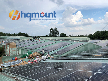 Projet de terrasse métallique sur le toit solaire de 5 MW