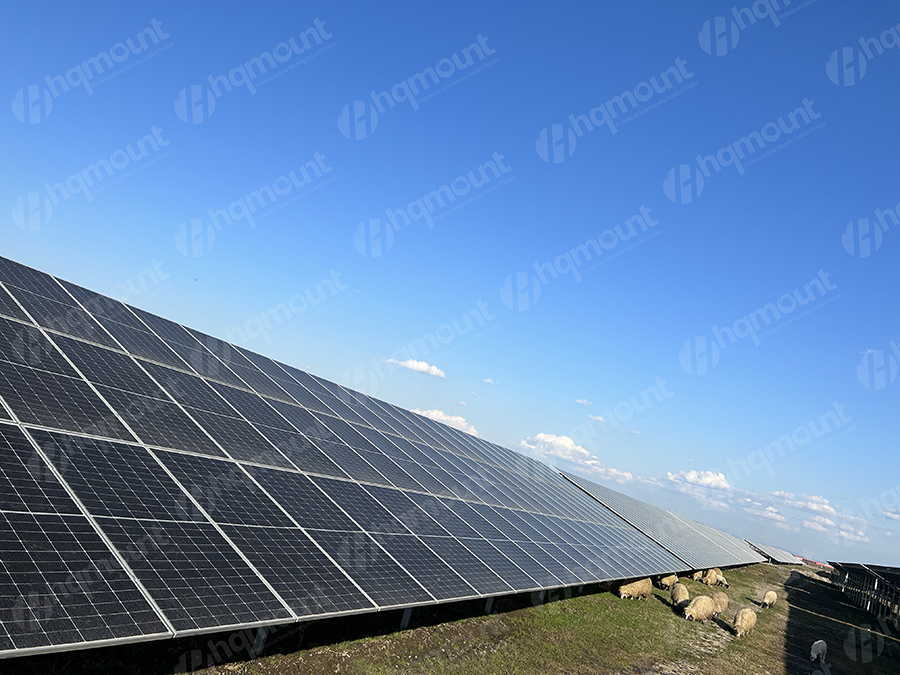 Projet de montage au sol photovoltaïque de ferme solaire de 25 MW