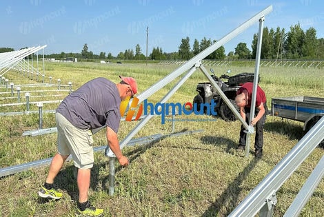 Support de centrale solaire en aluminium pour système HQ Mount GT1