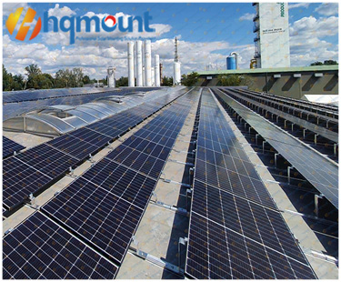 Solution de montage de toit en béton lesté solaire à montage HQ de 1 MW